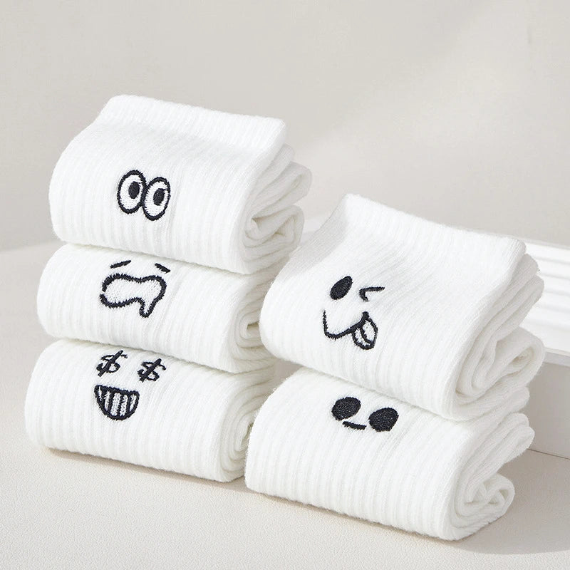 5 Pairs Cartoon Funny Socks Set for Women