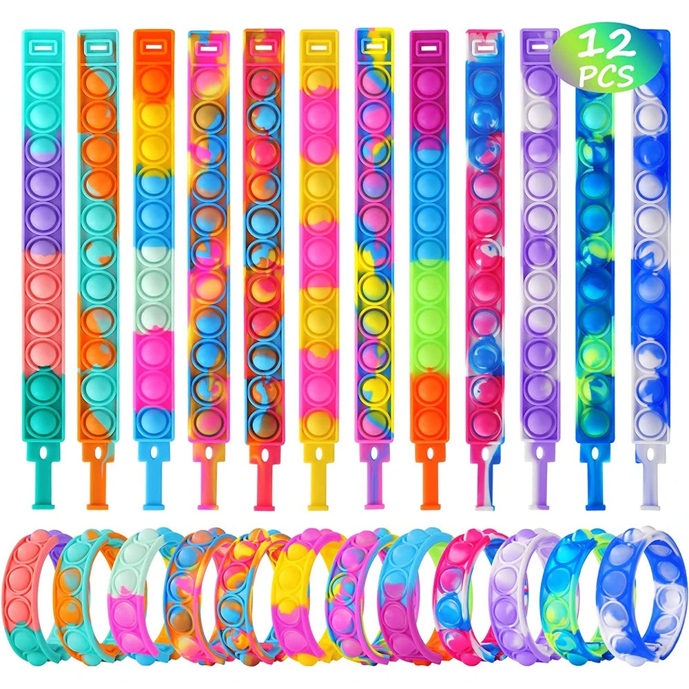 12PCS Fidget Pop Bracelets