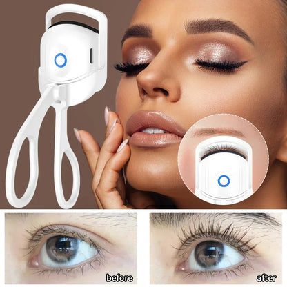 Roswlla Heated Eyelashes Curler: USB Rechargeable, Quick Heating, Lasting Curling