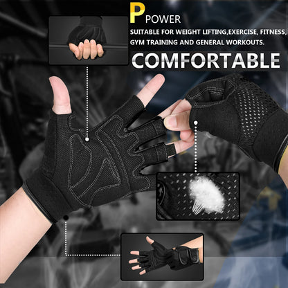 MOREOK Gym Gloves - Non-slip Weight Lifting Gloves