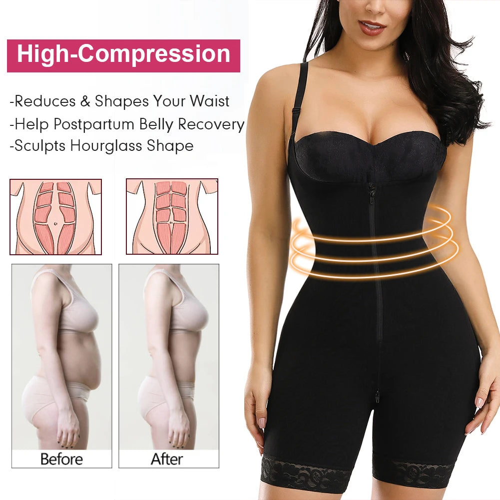 Fajas Colombianas Detachable Straps Full Body Shaper