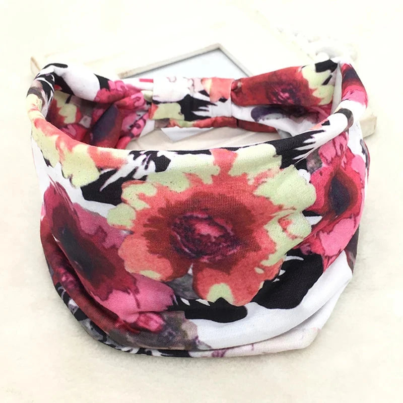 Bohemian Wide Cotton Stretch Headbands