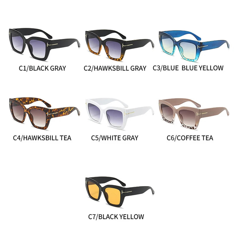 Luxury Square Cat Eye Sunglasses for Women