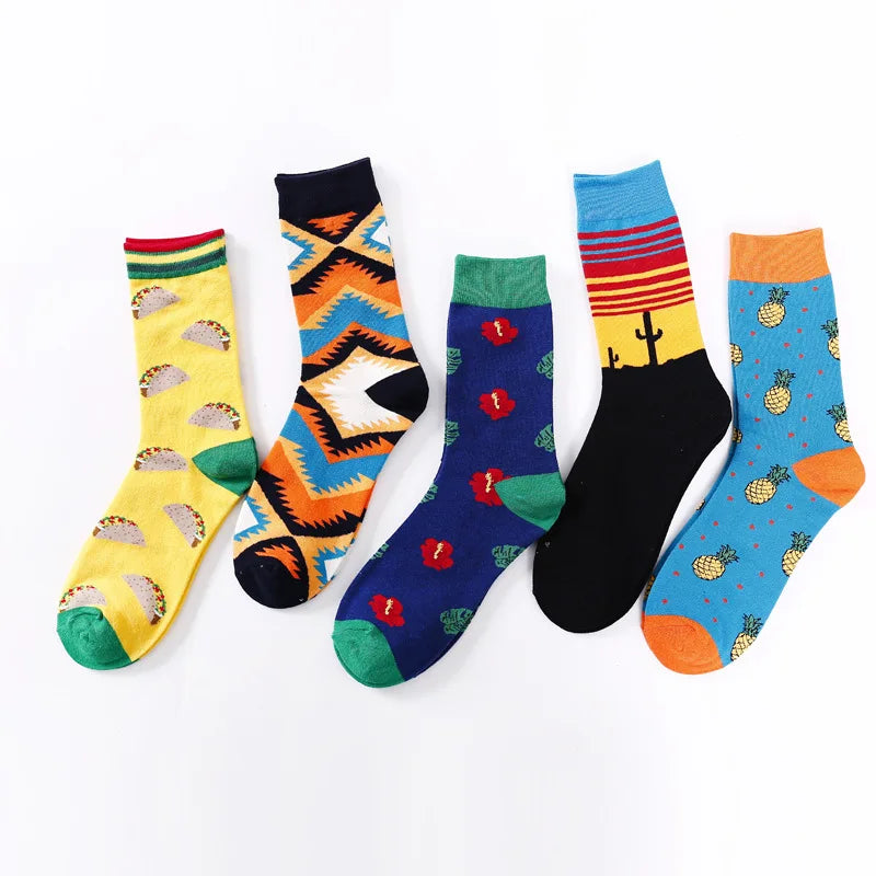 Unisex Happy Street Skateboard Socks