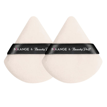 3Pcs Makeup Brush Set with 2Pcs Triangle Powder Puff