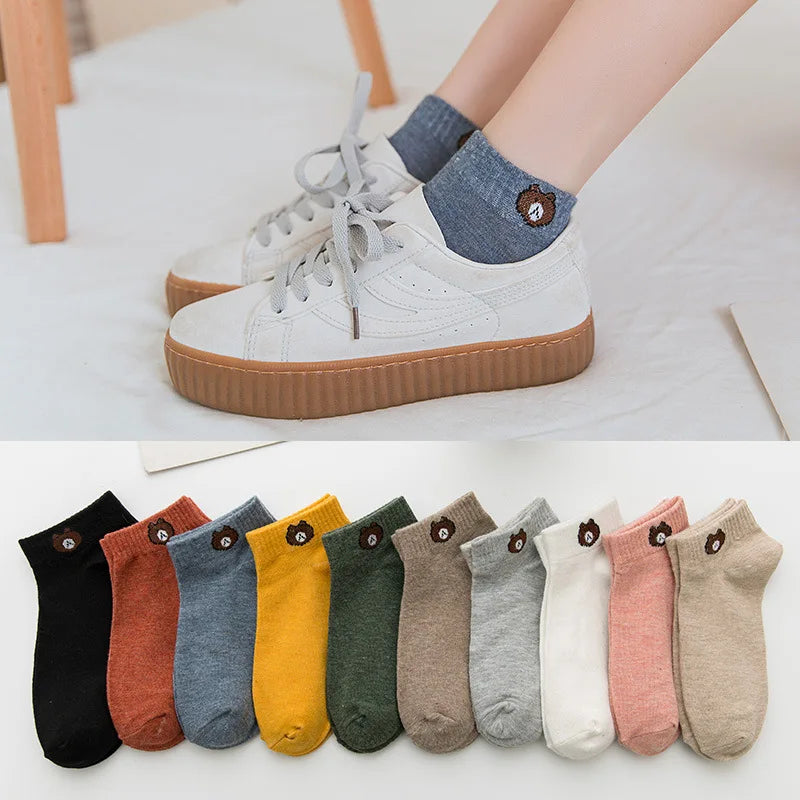 10 Pairs Women Low Tube Socks Set