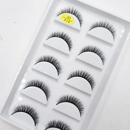 38 Style 5 Pairs Natural 3D Mink False Eyelashes