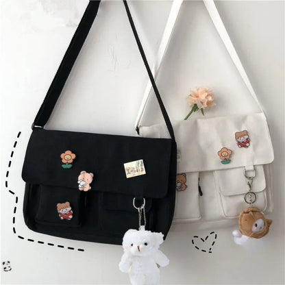 Cute Canvas Crossbody Bag for Women