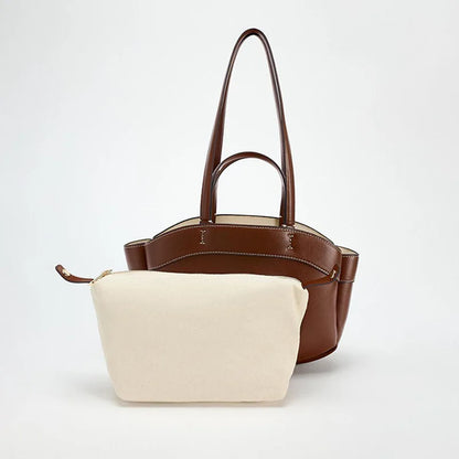 Women’s Retro Large Capacity PU Leather Tote Bag