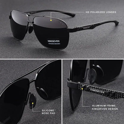 KINGSEVEN Polarized Aluminum Sunglasses for Men and Women