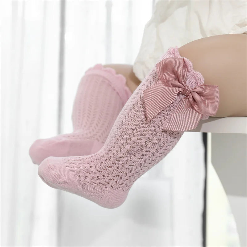 Baby Girl Knee Socks with Big Bow