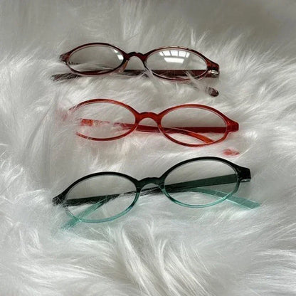 Y2K Retro Oval Frame Anti-Blue Light Glasses for Women