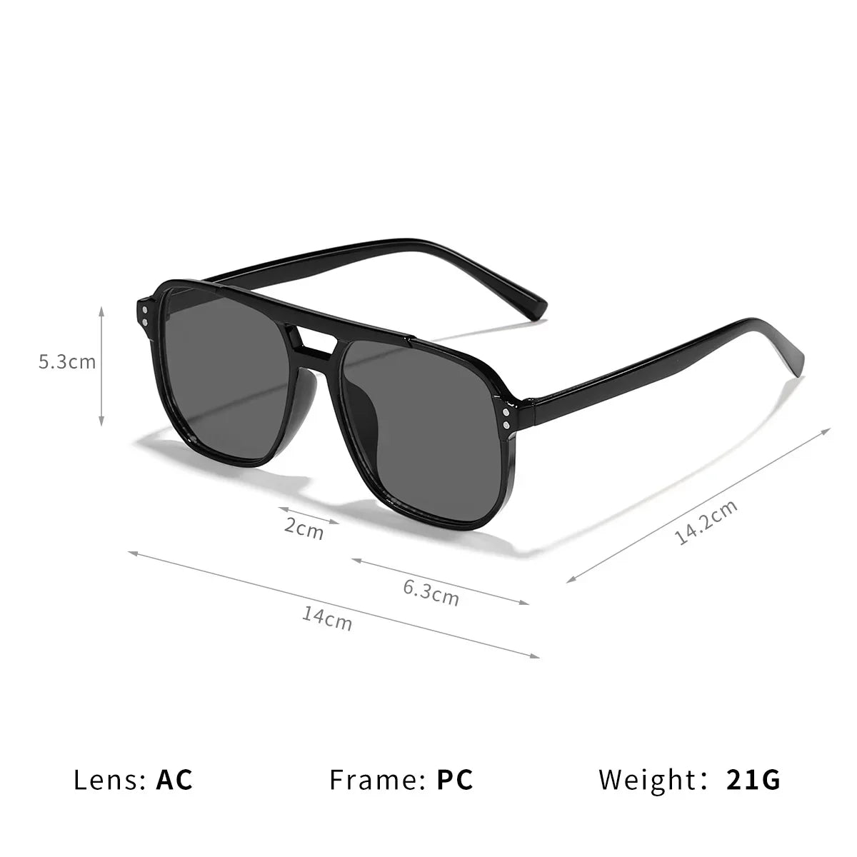 Outdoor Ocean Slice Double Beam Sunglasses