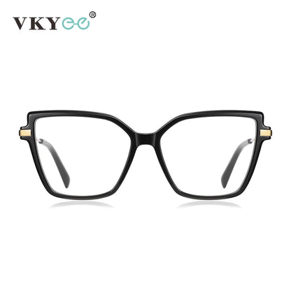 Simple Design Fashionable Large Frame Anti-Blue Light Reading Glasses for Women