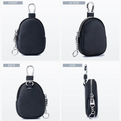 Mini Leather Coin Purse with Key Ring