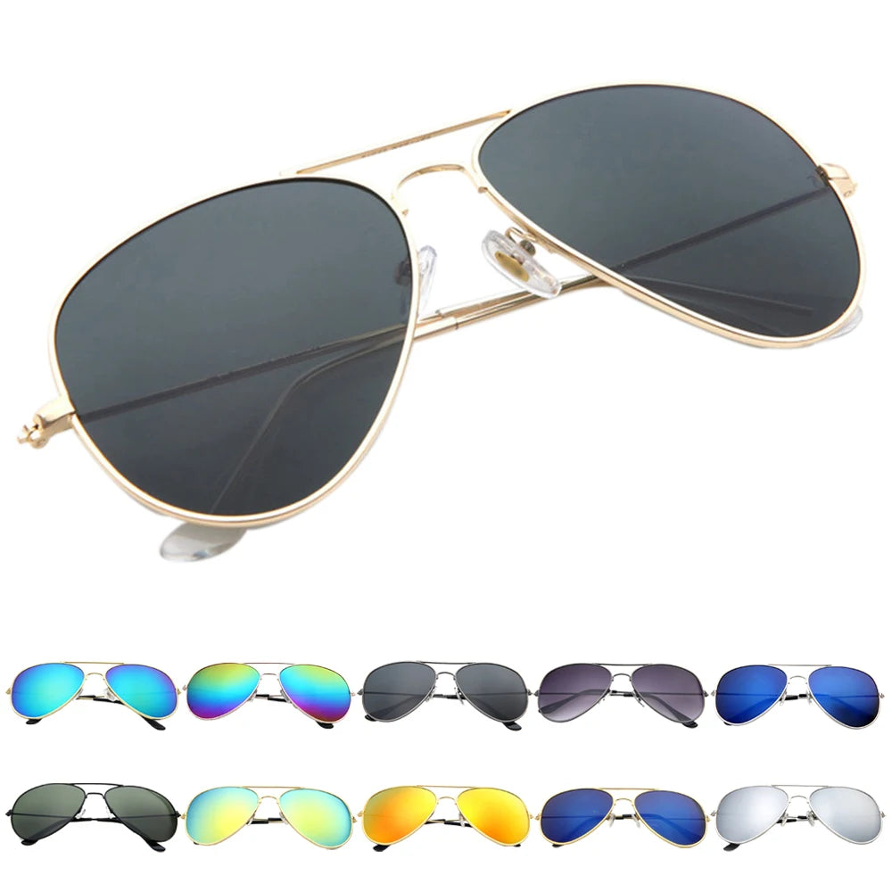 FOENIXSONG Fashion Pilot Round Gradient Mirror Sunglasses for Men and Women