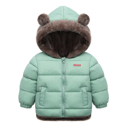 Hooded Fleece Coat for Baby Boys and Girls
