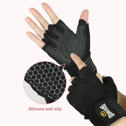 Weightlifting Gloves with Wristband Support