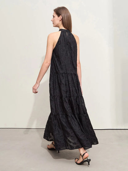 Amii Minimalism Sleeveless A-Line Chiffon Dress