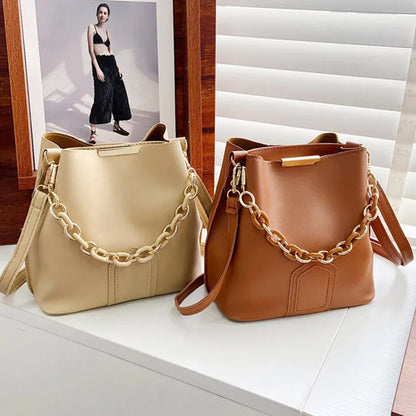 Korean Chain Leather Shoulder Bag