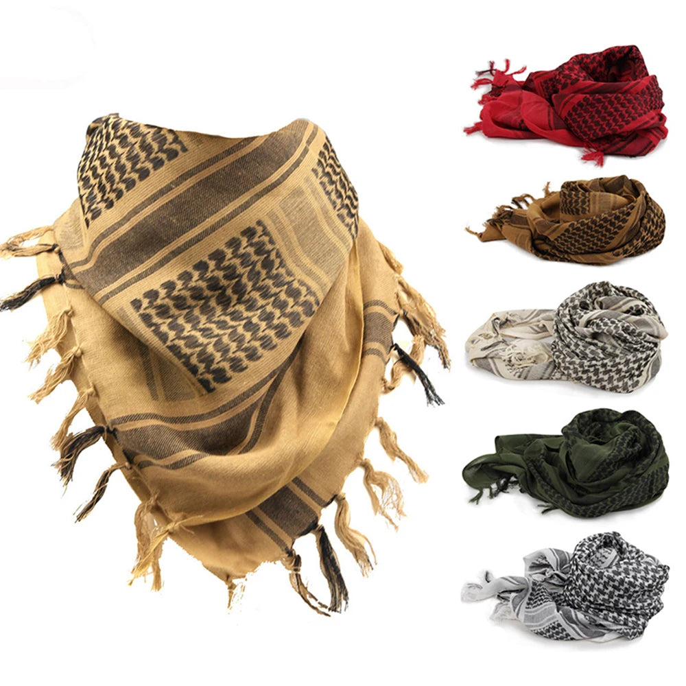 Men Women Tacticals Arab Scarf Fashion Lightweight Hijab Scarf Spring Army Plaid Head Scarf Keep Warm Scarfs Outdoor Equipment