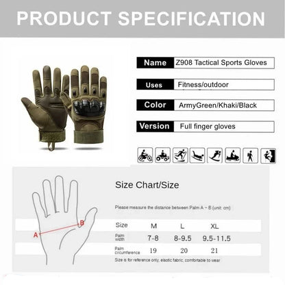 Tactical Military Gloves – Full-Finger, Touch-Screen, and Durable for Outdoor Sports