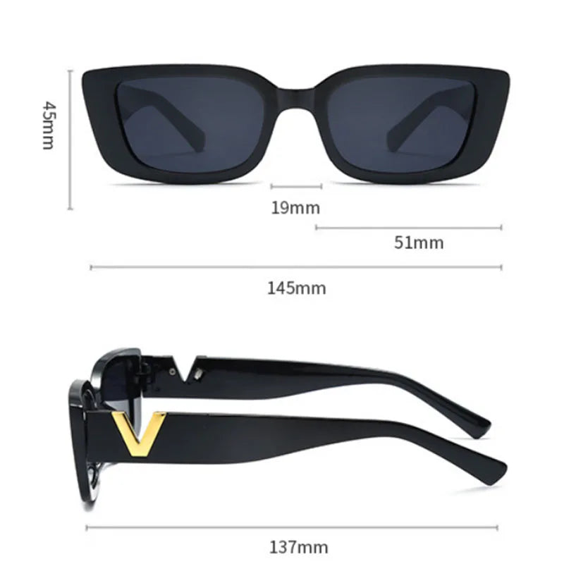 New Small Frame V-Shaped Fashion Sunglasses for Women