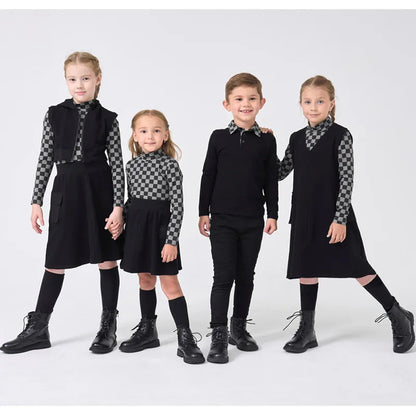 AP Check Cotton Collection Kids Fall Winter Clothing