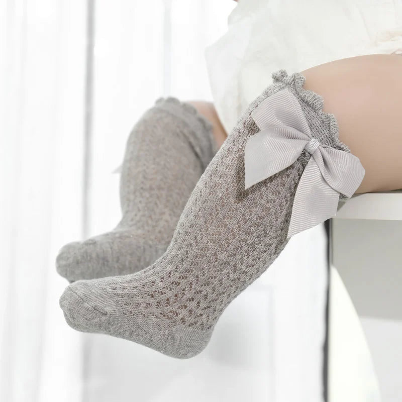 Baby Girl Knee Socks with Big Bow