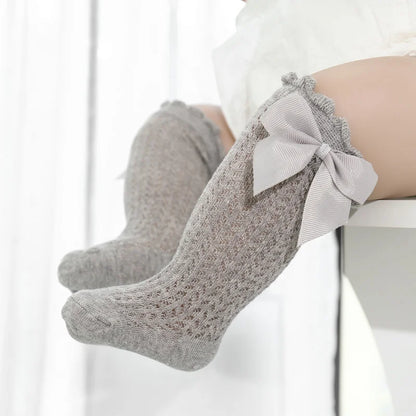 Baby Girl Knee Socks with Big Bow