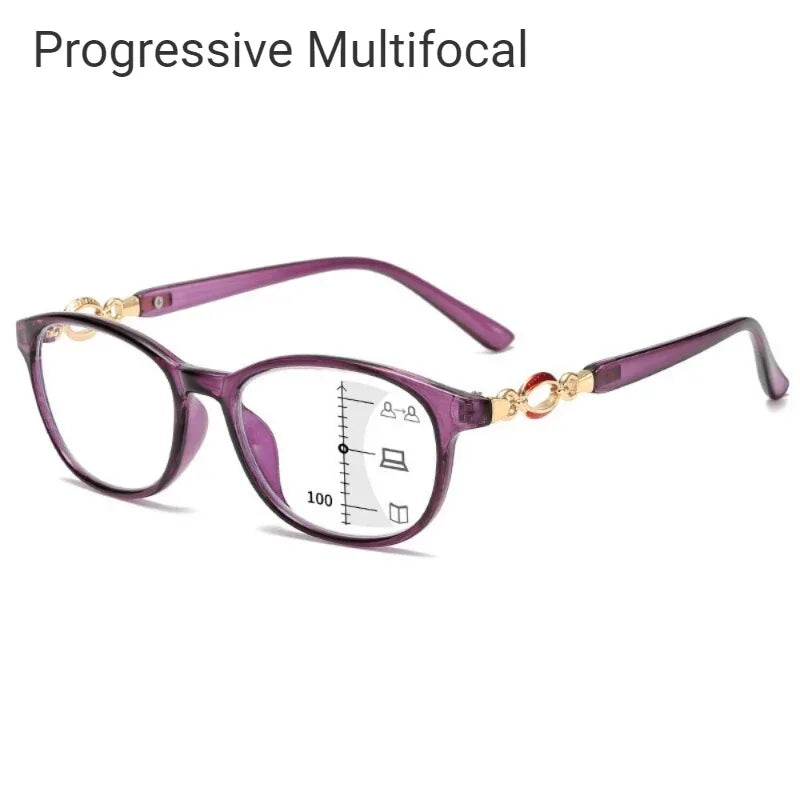 3-in-1 Progressive Multifocal Reading Glasses for Women