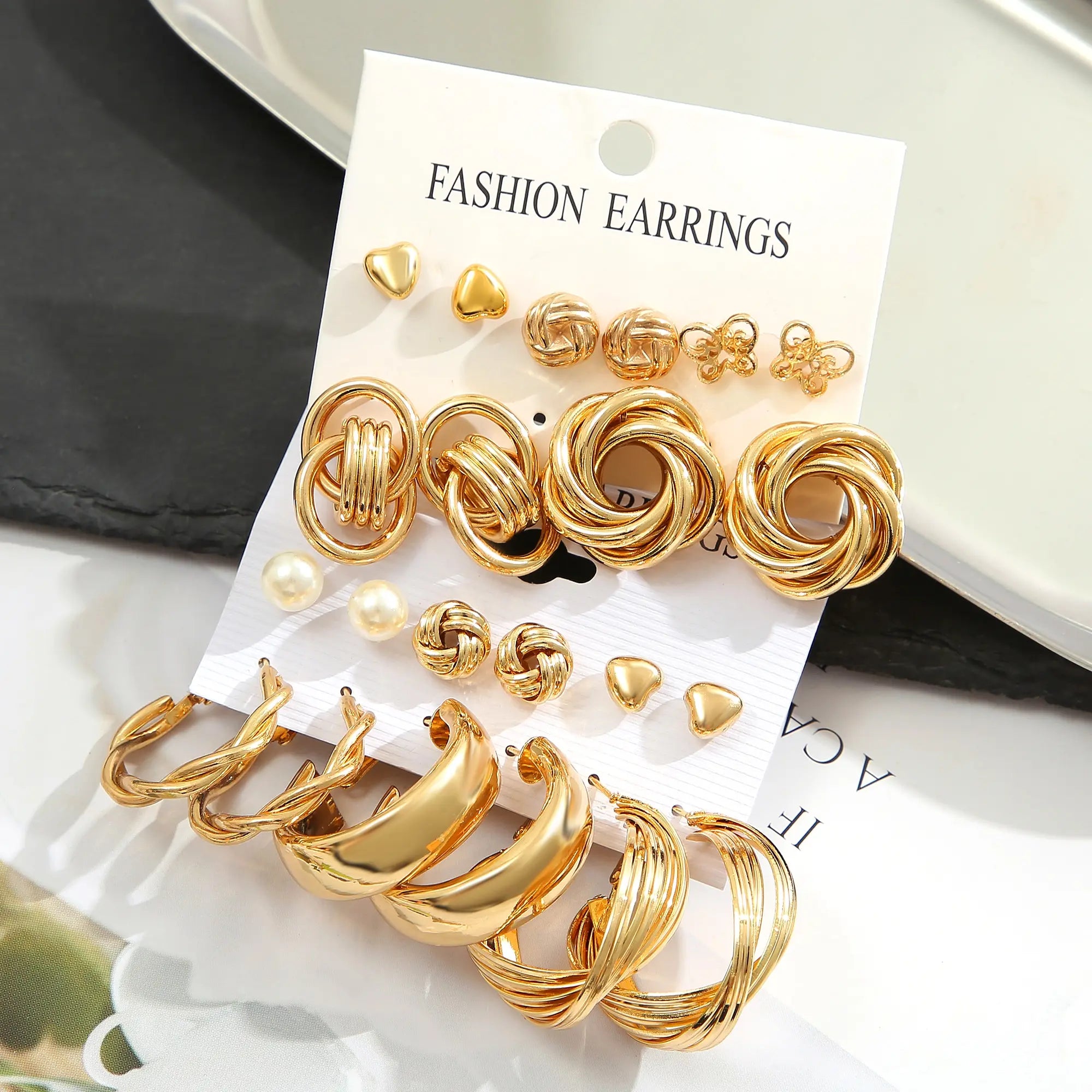 Elegant 11-Pair Earring Set