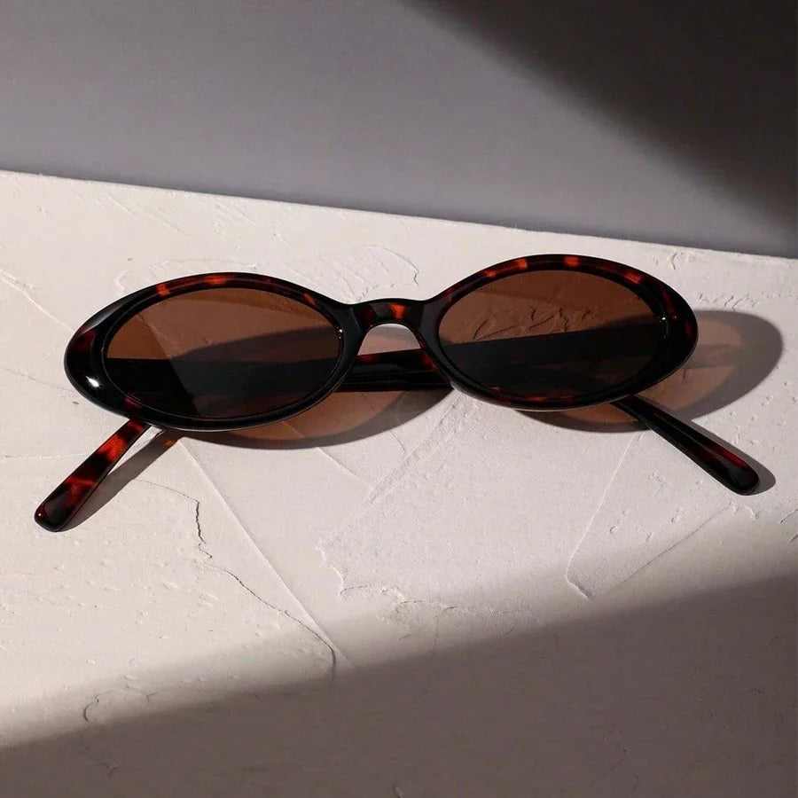 Retro Oval Leopard Sunglasses for Women