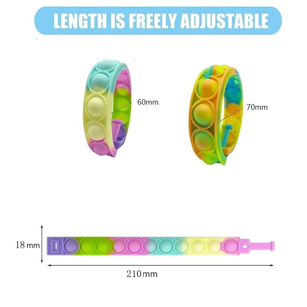 12PCS Fidget Pop Bracelets