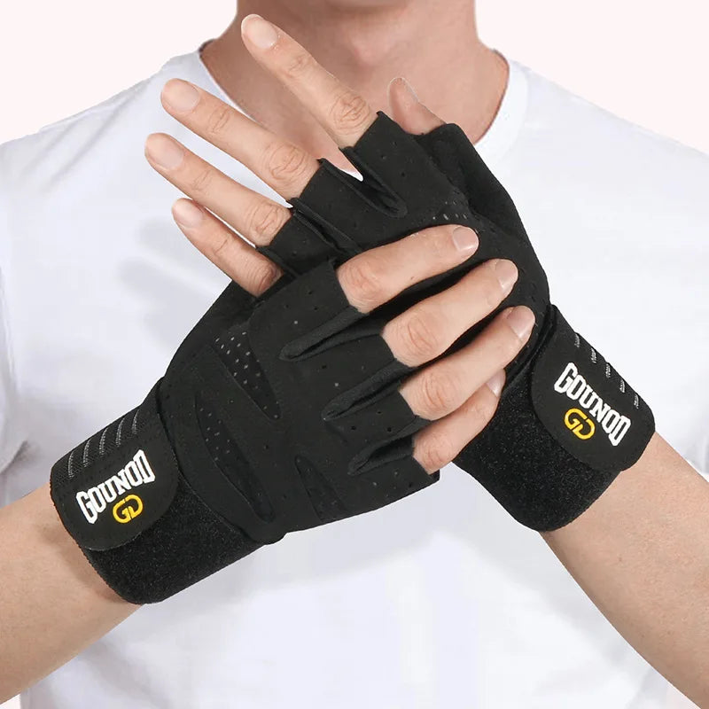 Weightlifting Gloves with Wristband Support