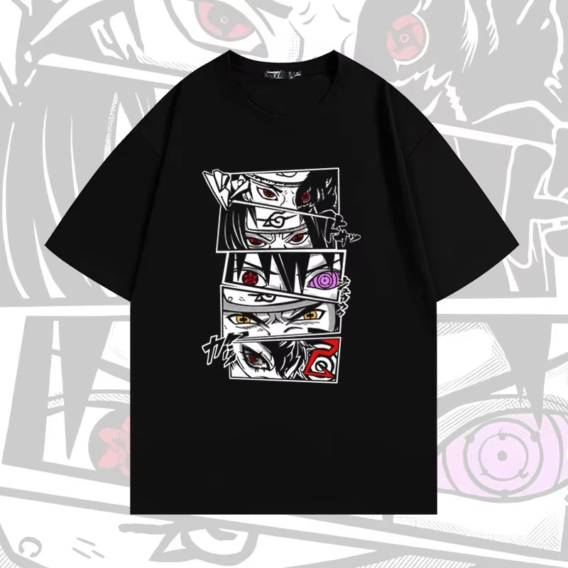 Naruto Anime T-Shirt – Uzumaki Naruto &amp; Uchiha Sasuke Print Tee