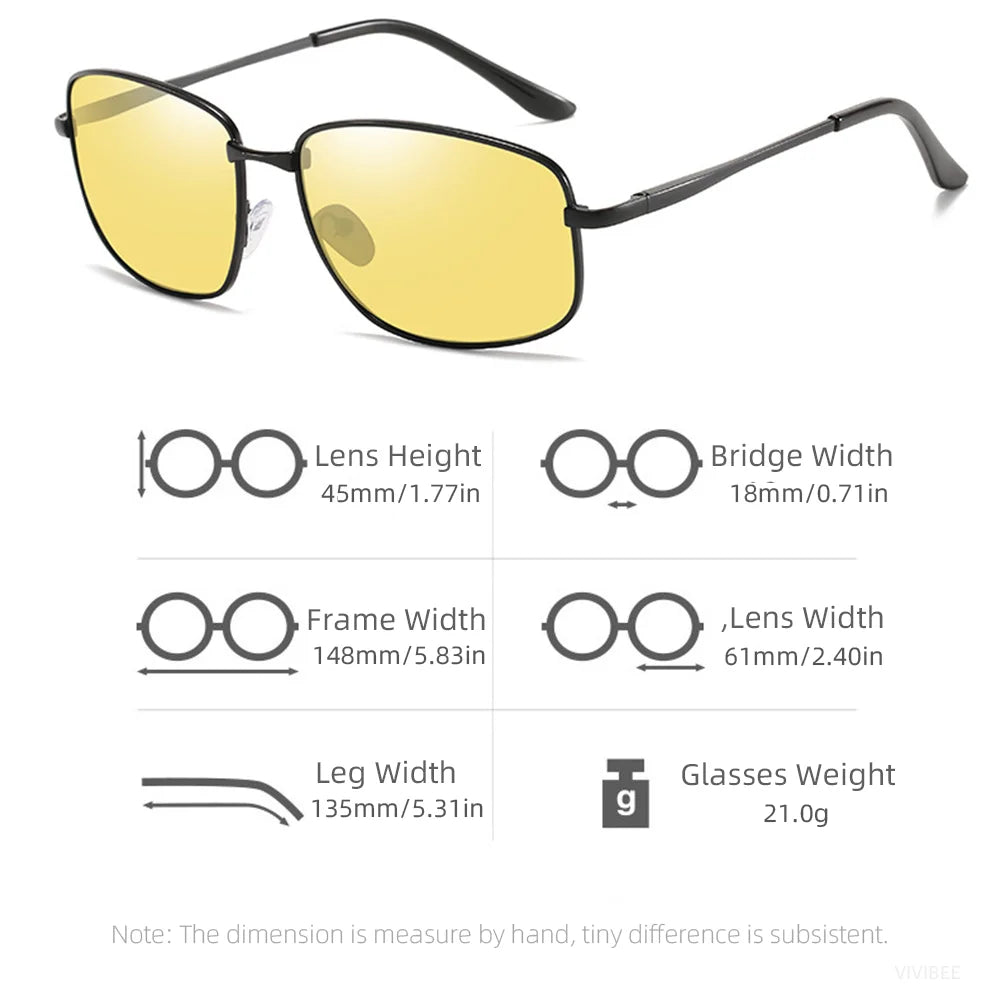 Metal Frame Yellow Lens for Men