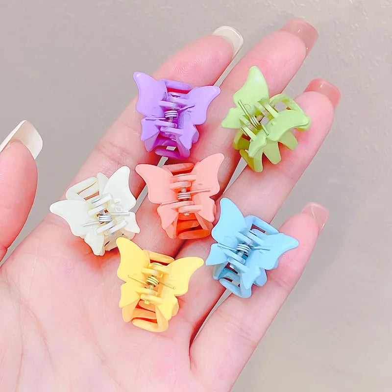 6pcs/set Colorful Butterfly Flower Acrylic Hair Claws