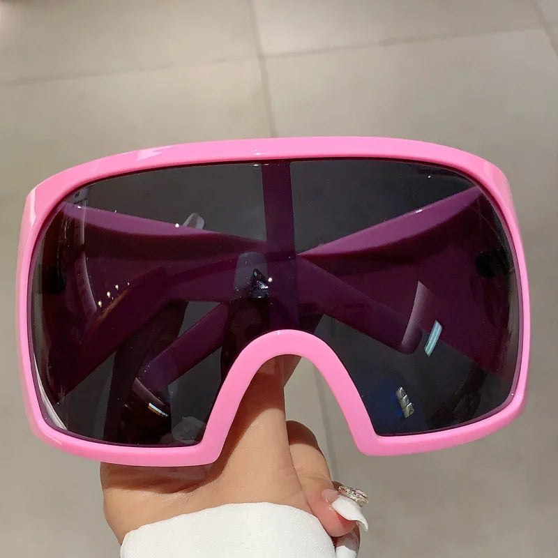 Y2K Big Frame Oversized Wrap Sunglasses for Women