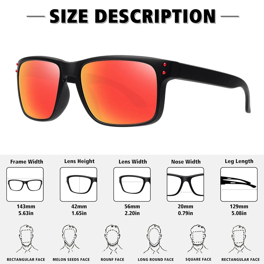 Fashion Polarized Square Sunglasses for Men and Women