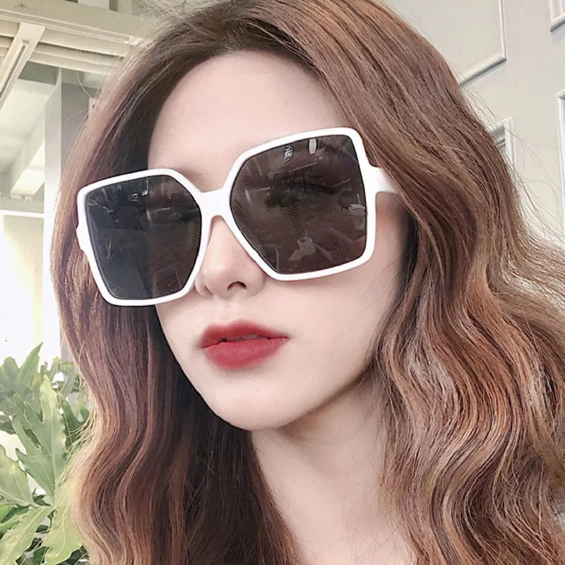 Fashion Women Oversize Rectangle Sunglasses