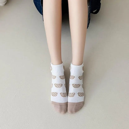 5 Pairs Women Elegant Retro Socks