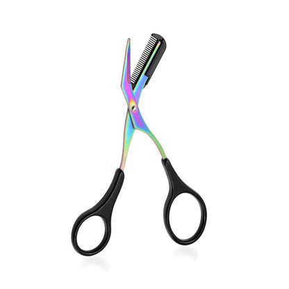 Stainless Steel Eyebrow Scissors: Safe Eyebrow Trimmer with Comb