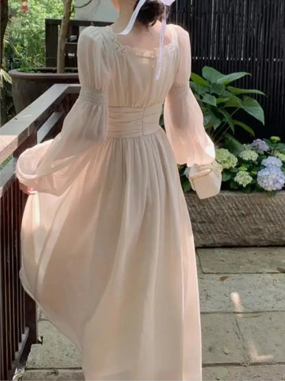 Spring Summer Women A-Line Midi Party Dress