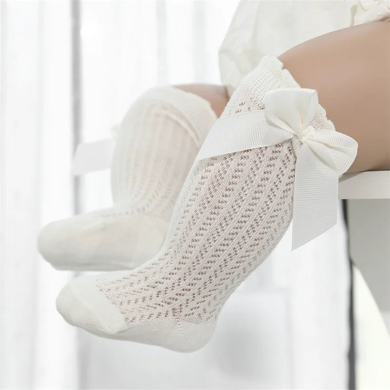 Baby Girl Knee Socks with Big Bow