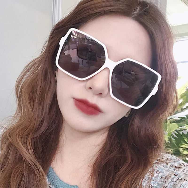 Fashion Women Oversize Rectangle Sunglasses