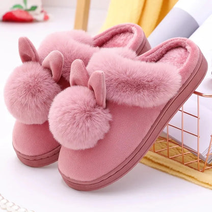 Winter Warm Home Fur Slippers for Women