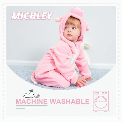MICHLEY Pink Pig Baby Romper
