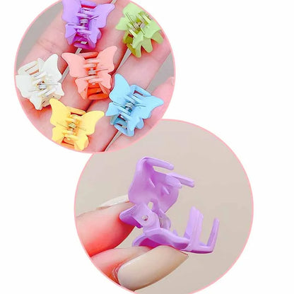 6pcs/set Colorful Butterfly Flower Acrylic Hair Claws