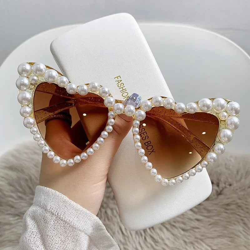 Heart-Shaped Bling Eyewear for Women